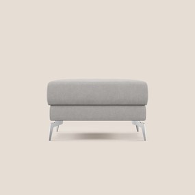 Star Pouf con piedini alti in microfibra impermeabile T11 grigio chiaro