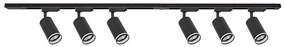 Faretto per binario PIPE 6xGU10/10W/230V, nero