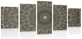 Quadri 5 pezzi – Mandala in stile vintage