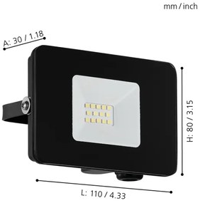 Eglo 97455 - Riflettore LED FAEDO 3 LED/10W/230V