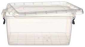 Scatola portaoggetti con coperchio Trasparente Plastica 8,5 L 23,5 x 15,5 x 37 cm (12 Unità)