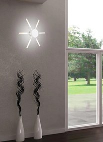 Applique LED design Sole bianco IP20, luce bianco freddo 700 lumen, NOVECENTO