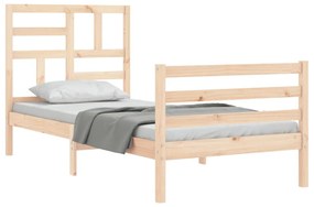 Giroletto con testiera single in legno massello
