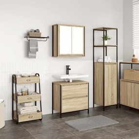 Set Mobili Da Bagno 2 Pz Rovere Sonoma İn Legno Multistrato /