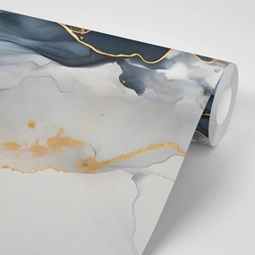 Carta da parati – Imitazione marmo grigio