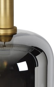 Lampada a sospensione nera con vetro oro e fumé incl. PUCC - Zuzanna