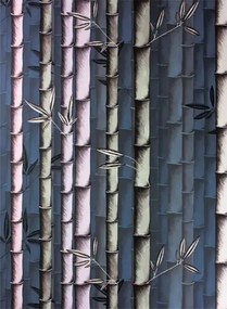 Tapete Bamboo von Osborne & Little - Dark Dove/ Heather