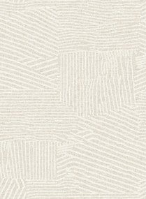 Essentials Carta da parati Furrow - Beige/ Weiß