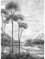 Coordonne Wandbild Xi Hu Lake - Onyx