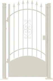 Cancello con serratura elettrica Marmolada in ferro, apertura a sinistra, L 104.5, H 180-195 cm, di colore nero