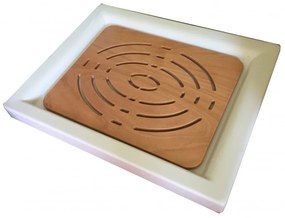 Pedana doccia antiscivolo legno marino 54x68 per piatto doccia 70x90