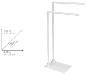 Portasciugamani in acciaio bianco Hella - Wenko