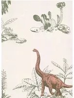 Sian Zeng Carta da parati Dino - Pink/ Green