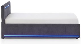 Letto da bambini grigio scuro imbottito rete non inclusa 140x200 cm Circle – Meise Möbel