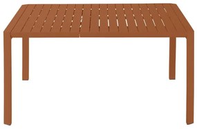 Tavolo da giardino allungabile Idaho NATERIAL in alluminio arancione per 8 persone 97/149x149cm