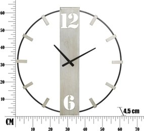 Orologio da muro in metallo stile industrial 61X4,5X63 cm modello Silvery
