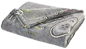 Coperta grigia per neonati con effetto luminoso in micropile 130x170 cm Game Over - Catherine Lansfield