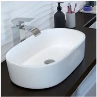 Lavabo da appoggio in ceramica bianco lucido K105