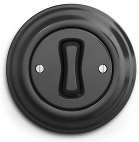 Kliklap - Interruttore a croce in stile retrò con cornice n. 7 antracite