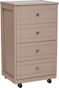 Carrello Cassettiera Giada con piano mattonelle in ceramica TORTORA