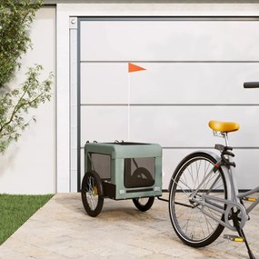 Rimorchio Da Bici Per Animali Grigio E Nero Oxford E Ferro /