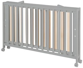 Lettino pieghevole grigio su ruote 60x120 cm Fold up - Roba