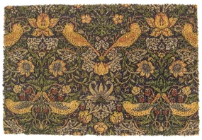 Zerbino in fibra di cocco 60x90 cm William Morris Strawberry Thief - Artsy Doormats