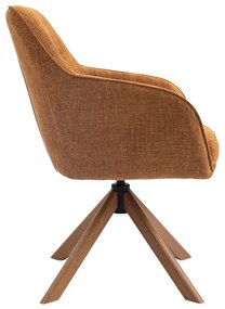 Set di sedie da pranzo arancione in imbottito 2 pz Avola – Unique Furniture