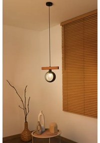 Duolla - Lampadario a sospensione su cavo IRONLINE 1xE27/15W/230V pino/rovere/nero