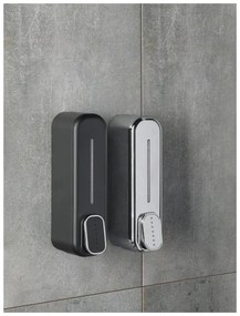 Dispenser per sapone in plastica da parete in argento lucido 350 ml Aqualine Mullet – Sapho