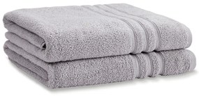 Set di asciugamani tipo terry grigio chiaro in cotone 2 pz 90x140 cm Zero Twist – Catherine Lansfield