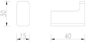 OMNIRES NL80110BL - Gancio a muro NELSON opaco nero