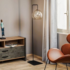 Nowodvorski Lighting Piantana Monaco con paralume a sfera in vetro