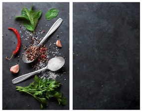 Set di copri fornelli in vetro temperato 2 pz 30x52 cm Basil – Allstar