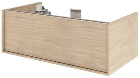 Mobile da bagno sospeso sotto lavabo L 90 x H 32 x P 48 cm rovere satinato, 1 cassetto SENSEA Neo Frame