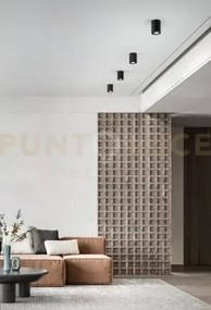 Faretto-plafoniera in alluminio nero centric 1 luce attacco gu10 d....