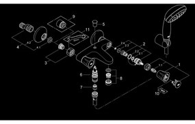 GROHE 2546010A - Miscelatore vasca COSTA L DN 15, cromo lucido