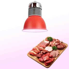 Campana LED a Sospensione 45W Banco Carni con driver Philips Colore Rosa Alimentare