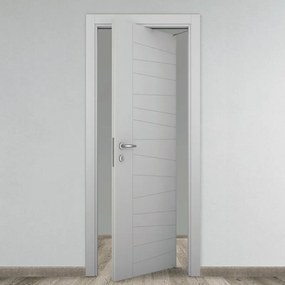 Porta tamburata rototraslante Madera grigio L 70 x H 210 cm destra