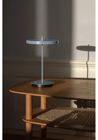 Lampada da tavolo LED azzurra in metallo con paralume in metallo (altezza totale 31 cm) Asteria Move – UMAGE