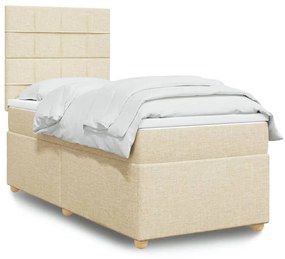 Giroletto A Molle Con Materasso Crema 90x190 Cm İn Tessuto /