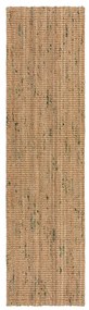 Passatoia verde/di colore naturale in iuta reversibile/tessuta a mano 60x300 cm Jute Boucle Green – Flair Rugs
