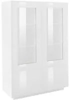 Vetrina Moderna per Soggiorno E Sala Da Pranzo 100,1x41,4x146cm - ENIGMA Colore: bianco laccato