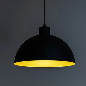 Lampadario a sospensione VESPER 1xE27/15W/230 Ø 18 cm nero/oro