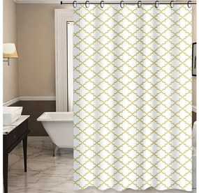 Tenda doccia TORO EASY 178x199 cm bianco/giallo