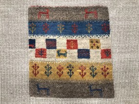 Gabbeh Tappeto 40 x 40 (Iran) Annodato A Mano