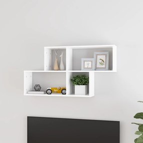 Scaffale A Parete Bianco 100x18x53 Cm İn İn Multistrato /