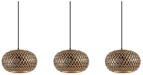 Nerys 3 Lampada a Sospensione Black/Wood - Lindby