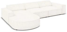 Divano angolare beige in tessuto bouclé (angolo sinistro) Jodie - Micadoni Home