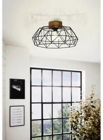 Plafoniera nera/di colore naturale PADSTOW – EGLO
